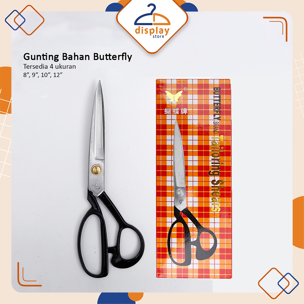 

Gunting Kain Butterfly Hitam Gunting Potong Bahan Kain Premium Scissors 9 Inch