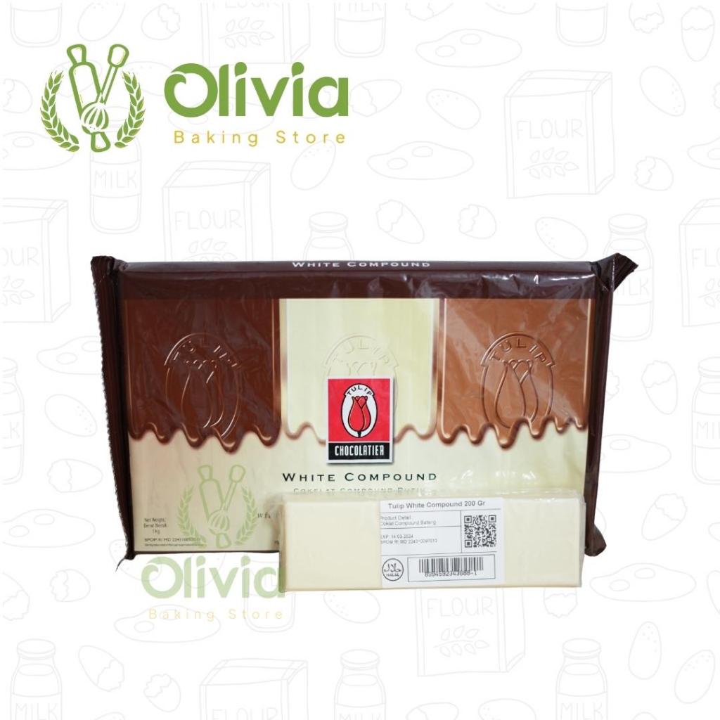 

Tulip White Chocolate Compound Cokelat Coklat Putih Batang 200 Gram