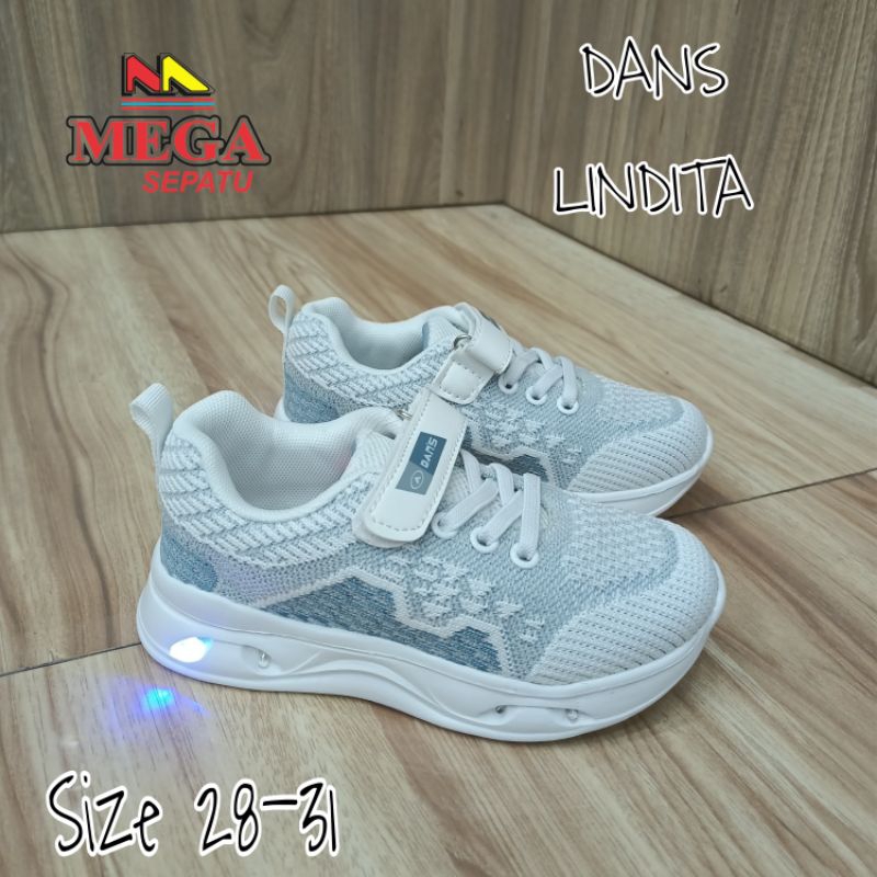 SEPATU MENYALA-NYALA  ANAK CEWEK MEREK DANS LINDITA