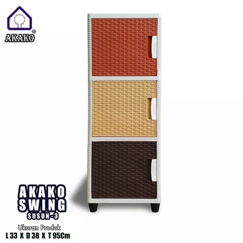Qori Store - Lemari Akako Swing 3 Susun