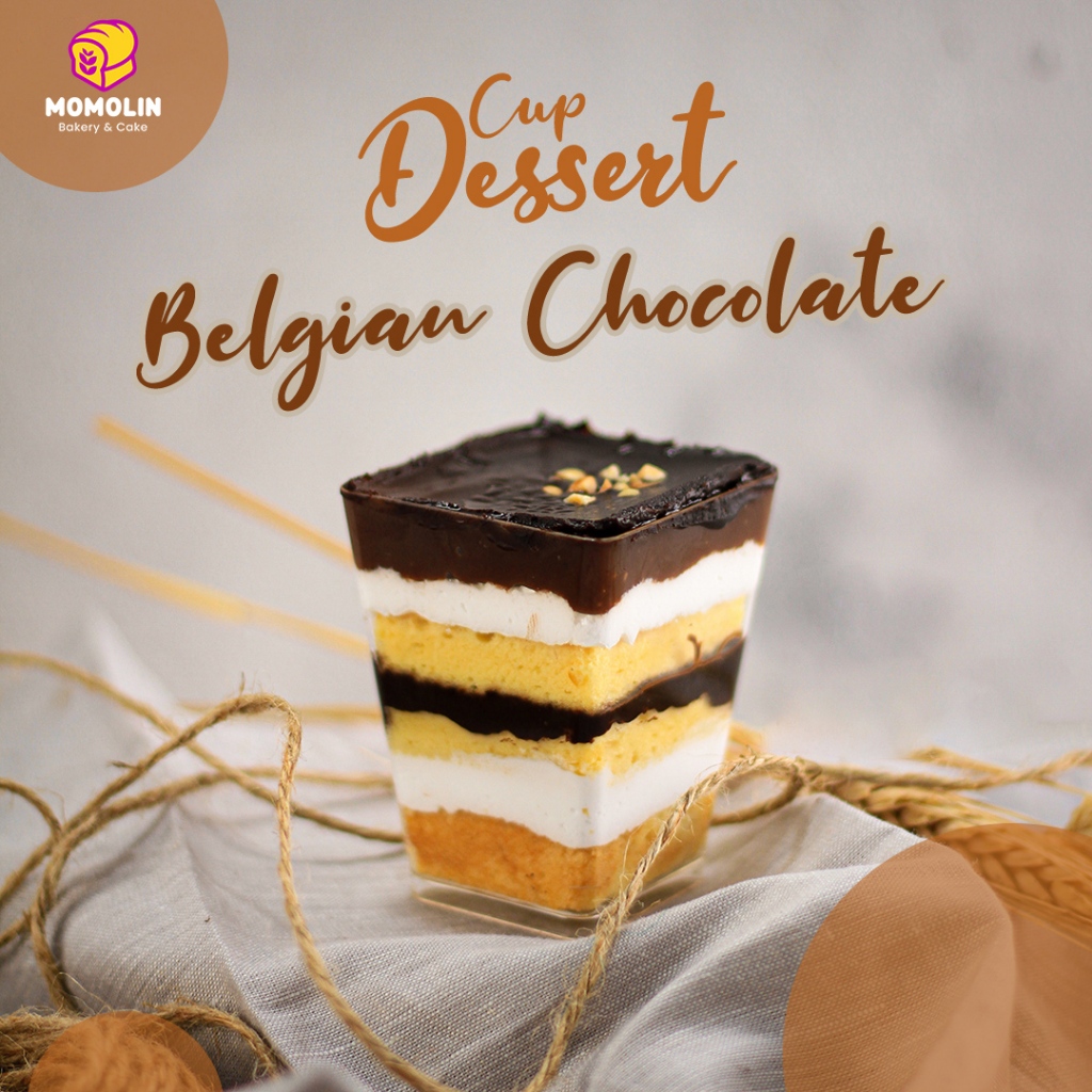 

Momolin Bakery Cup Dessert Belgian Chocolate - Dessert Box Mini Cokelat - Kue Cup Kekinian Coklat