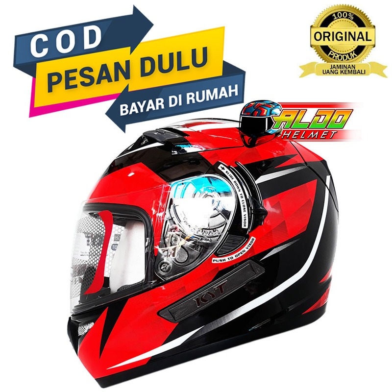 HELM KYT K2 RIDER MOTIF DIAMOND BLACK RED | kyt | helm | KYT K 2 RIDER FULL FACE | DOUBLE VISOR | HE