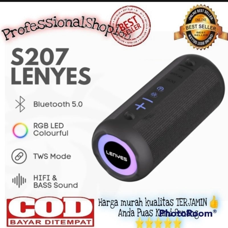 PS - Speaker Lenyes S207 Wireless Portable Bluetooth 5.3 Hifi Stereo High Perfect Sound / Speaker Wi