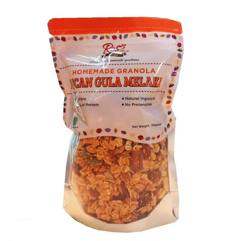 

ROS'S RECIPE HOMEMADE GRANOLA PECAN GULA MALAKA 190g