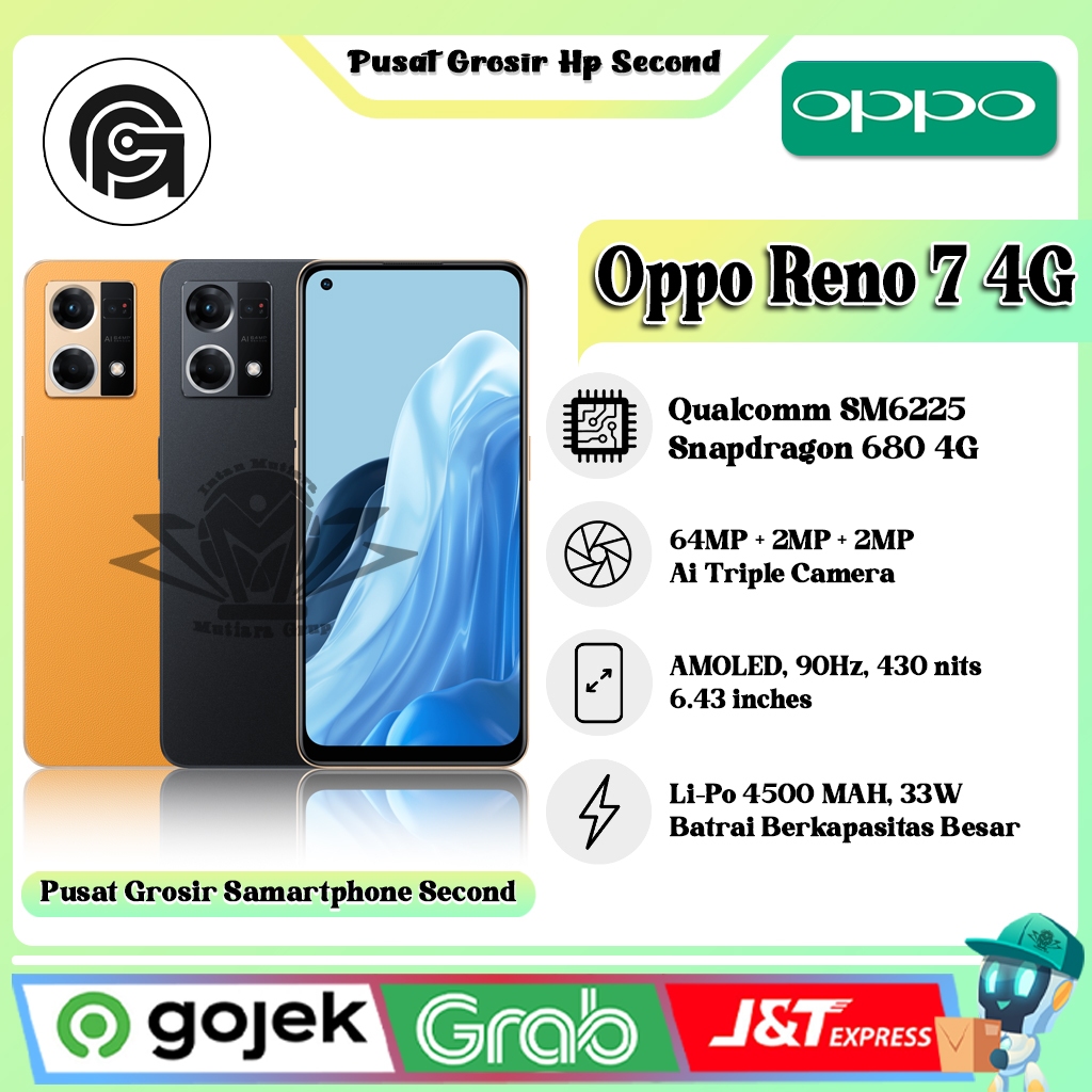 Oppo Reno 7 4G Ram 8GB Rom 256GB (SECOND)