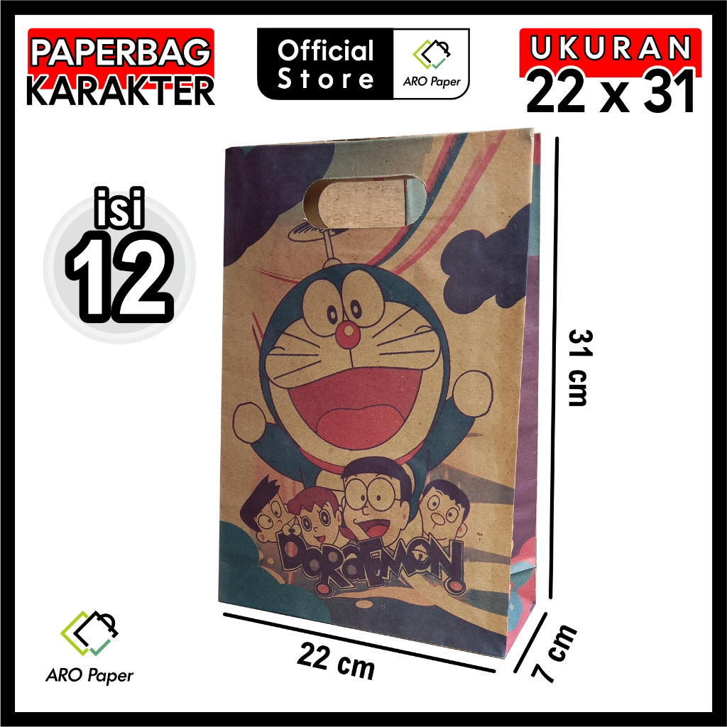 

Paper Bag Ulang Tahun Karakter | Ukuran 22x7x31 cm (Isi 12 pcs)