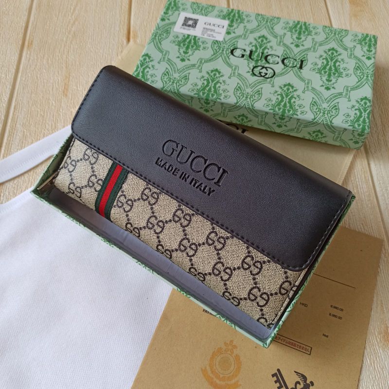 Dompet panjang wanita GC hitam/dompet lipat wanita/dompet import free box goodiebag cover fakebill