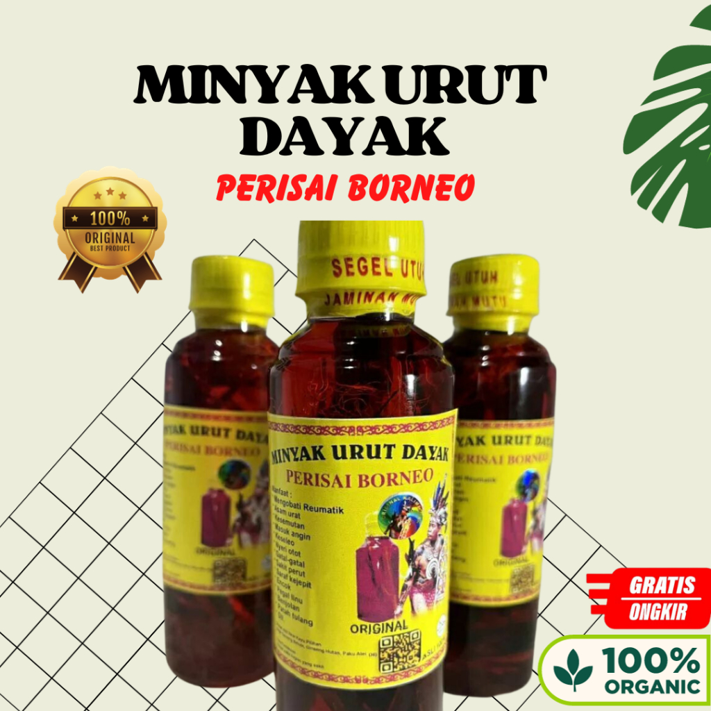 Minyak Urut Dayak Asli Kalimantan 100% Original/minyak daya ibu ida ori/minyak ukurt dayak/minyak ur