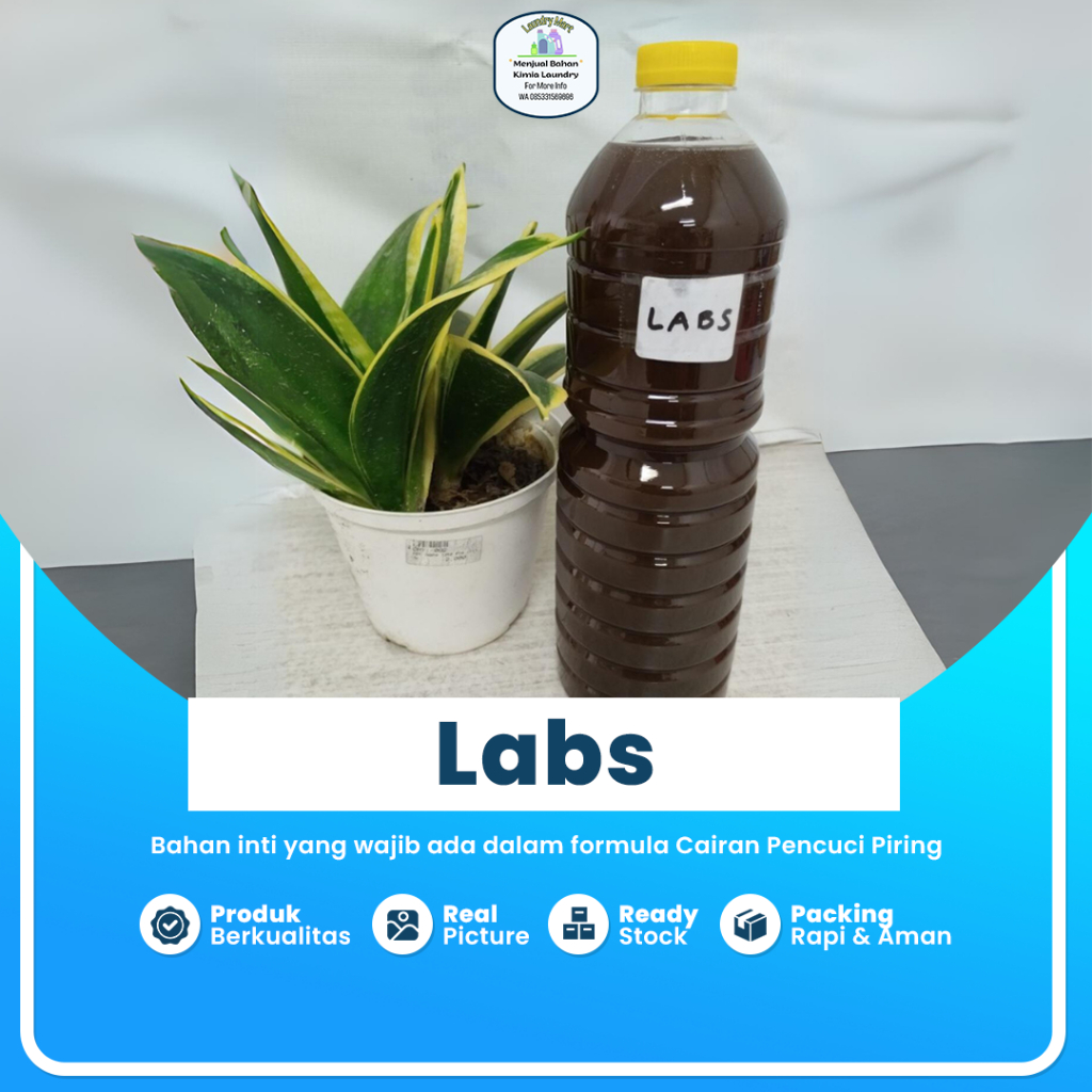 Labs Repack 1 Liter Bahan Pembuat Detergen Sabun Cuci Piring Shampo Motor Mobil