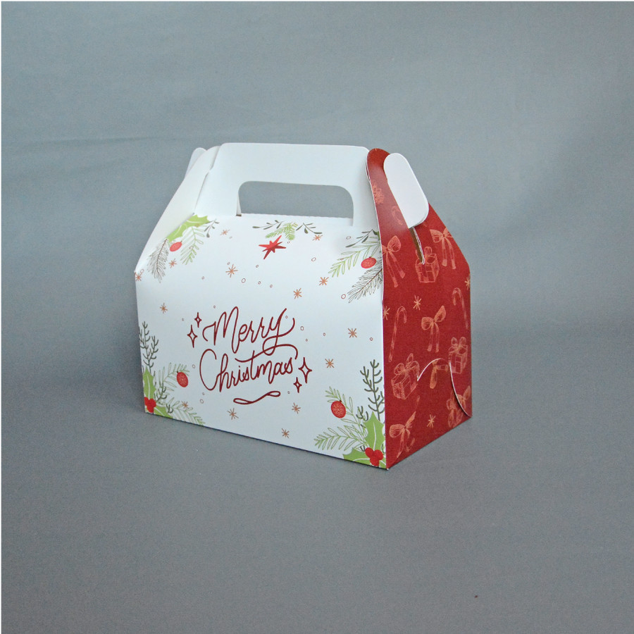 

Gable Box Ivory uk 22x11x11 cm /boxgift natal /box hampers dessert dus jinjing merry christmas merah putih (5pcs)