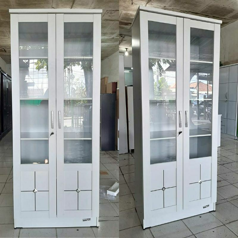 LEMARI RAK HIAS TAS | LEMARI BONEKA TAS | LEMARI LHS KACA