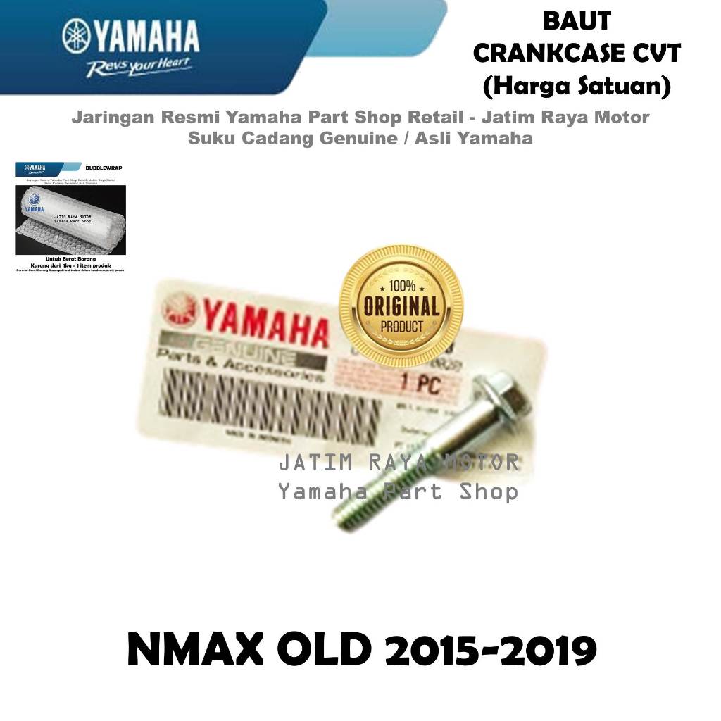 Baut Crankcase CVT Nmax N Max Old Asli Ori Yamaha Surabaya