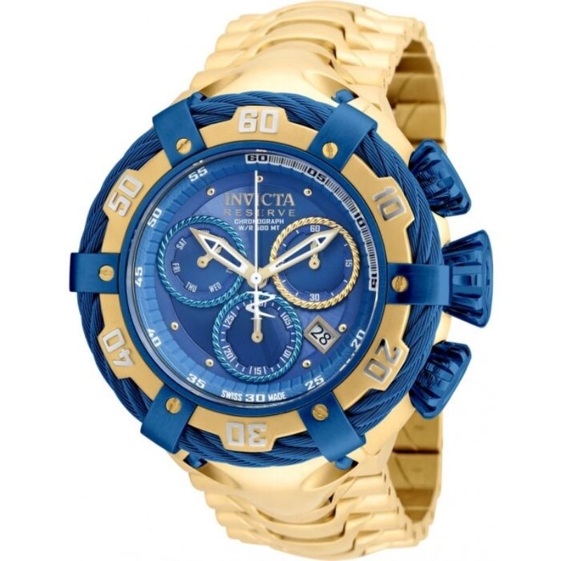 Jam tangan Chronograph Pria INVICTA Reserve Bolt Stainless steel fullset