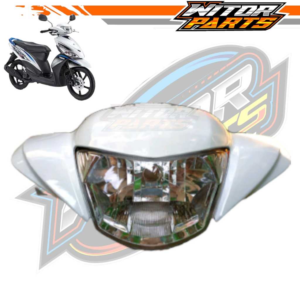 Batok Kepala Depan Mio J + Reflektor Lampu Depan Putih / Batok Kepala Depan + Reflektor Mio J Warna 
