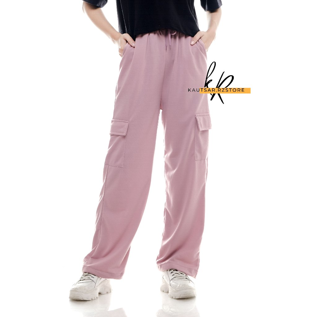 Celana Cargo Wanita Highwaist Premium Jumbo || Cargo Pants Wanita Terbaru || Celana Kargo Wanita