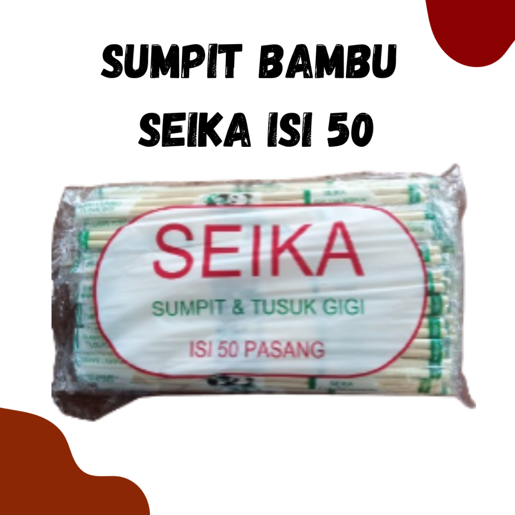 Sumpit Bambu + Tusuk Gigi SEIKA isi 50pcs