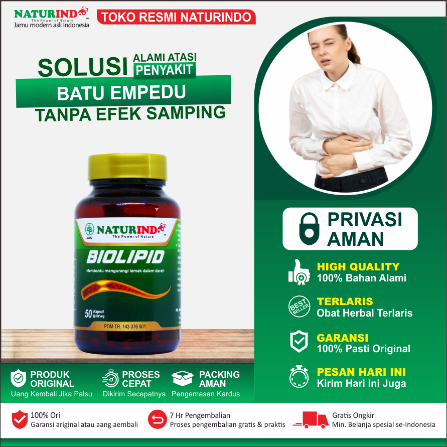 BIOLIPID OBAT BATU EMPEDU HERBAL BIOLIPID OBAT HERBAL BATU EMPEDU HANCUR NATURINDO