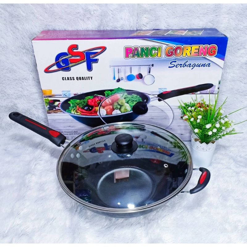wajan singgle GSF/wajan enamel/wajan anti lengket
