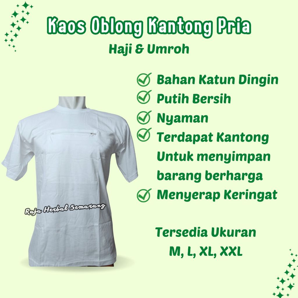 Kaos  Oblong Riyal Lengan Pendek Daleman Pria Laki Laki Dewasa Bahan Katun Adem Kantong Saku Resleti