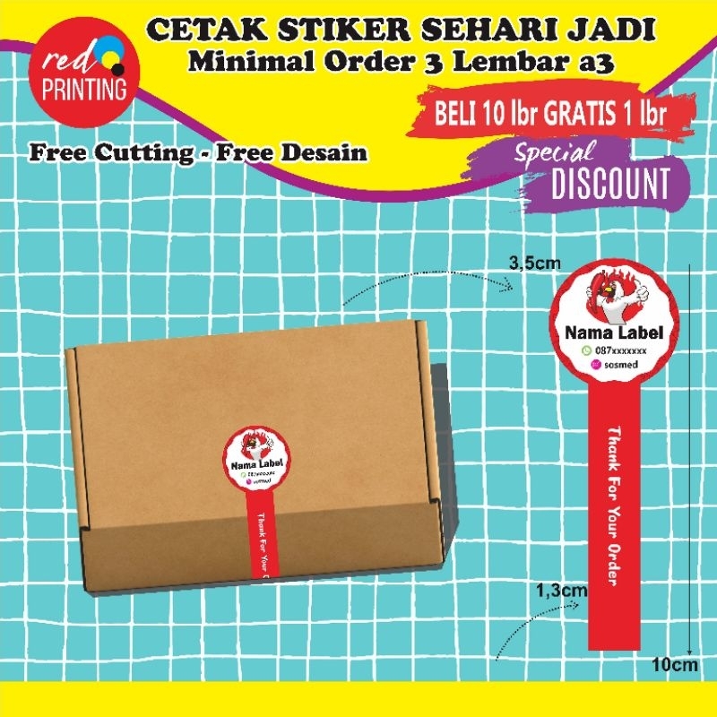 

Stiker Segel Makanan Waterproof Free Desain Free Cutting