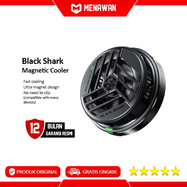 Black Shark Magnetic Cooler Hp iPhone Cooling Pad Kipas Pendingin Hp Gaming Original