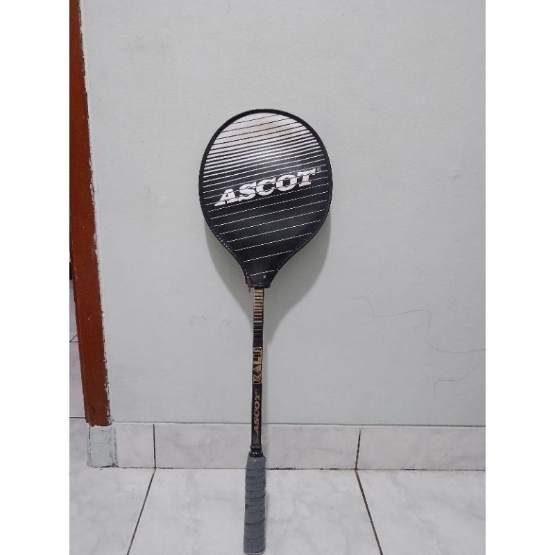 Raket Squash ASCOT jadul kayu vintage Bekas second raquet not head