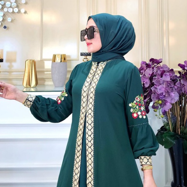MF Store - COD - Abaya Turkey Busui Warna Sage - Gamis Abaya Turky Warna - Abaya Warna Terbaru - Aba