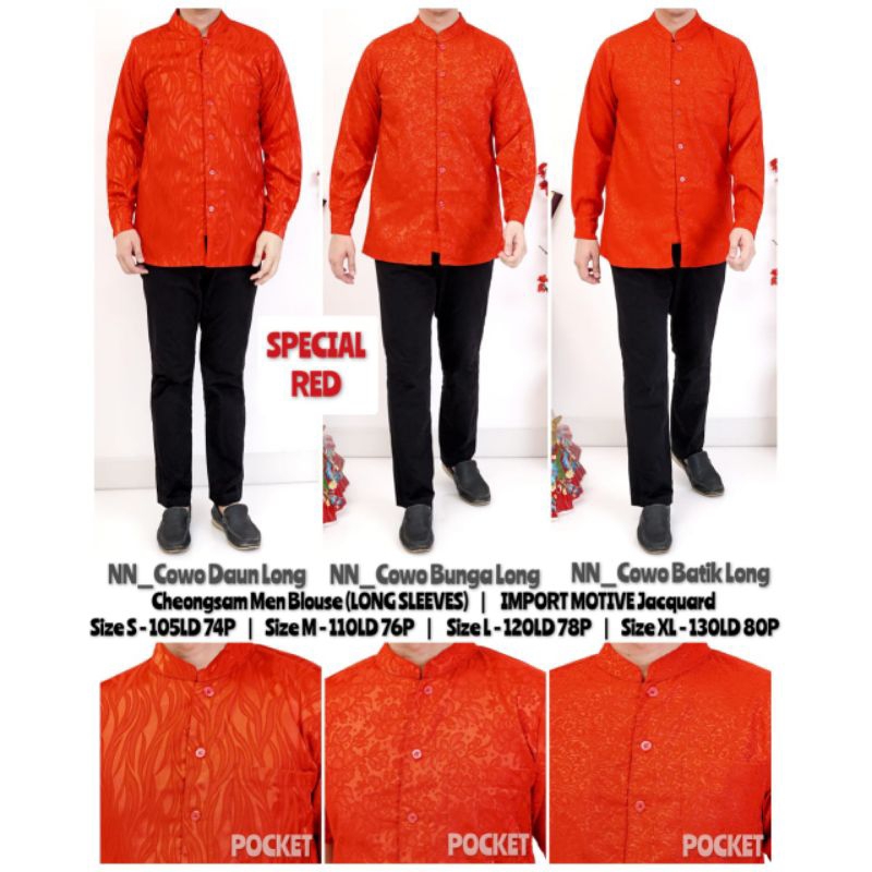 Cheongsam Pria Shanghai baju imlek