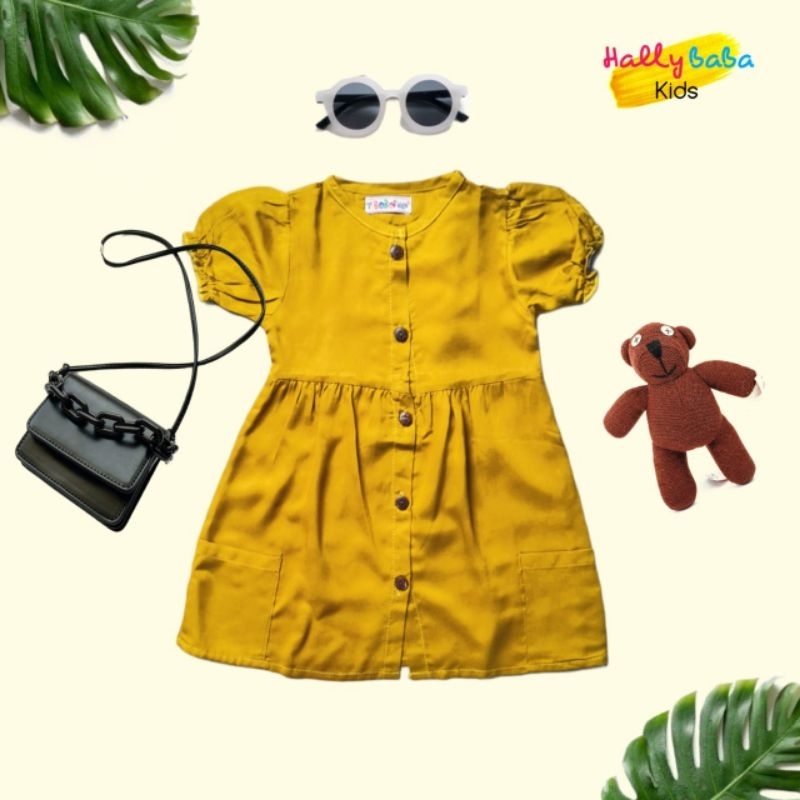 Hallybaba Kids - Dress Anak Rayon 1-4th Shovia Daster Rayon Anak