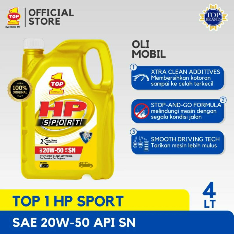 OLI MESIN TOP1 HP 20W 50 API SM