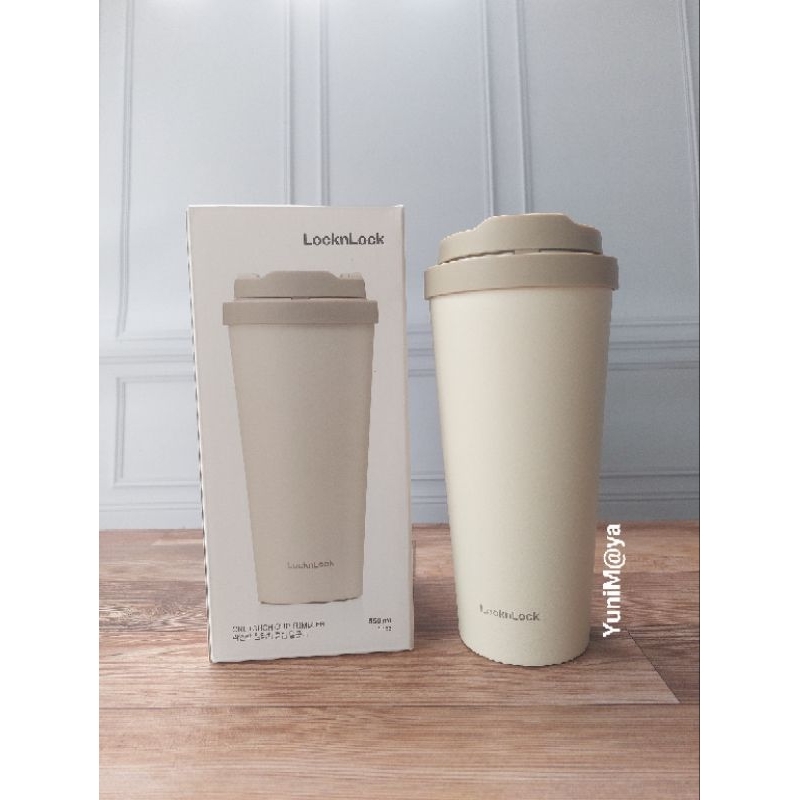 Locknlock one touch clip tumbler IVORY