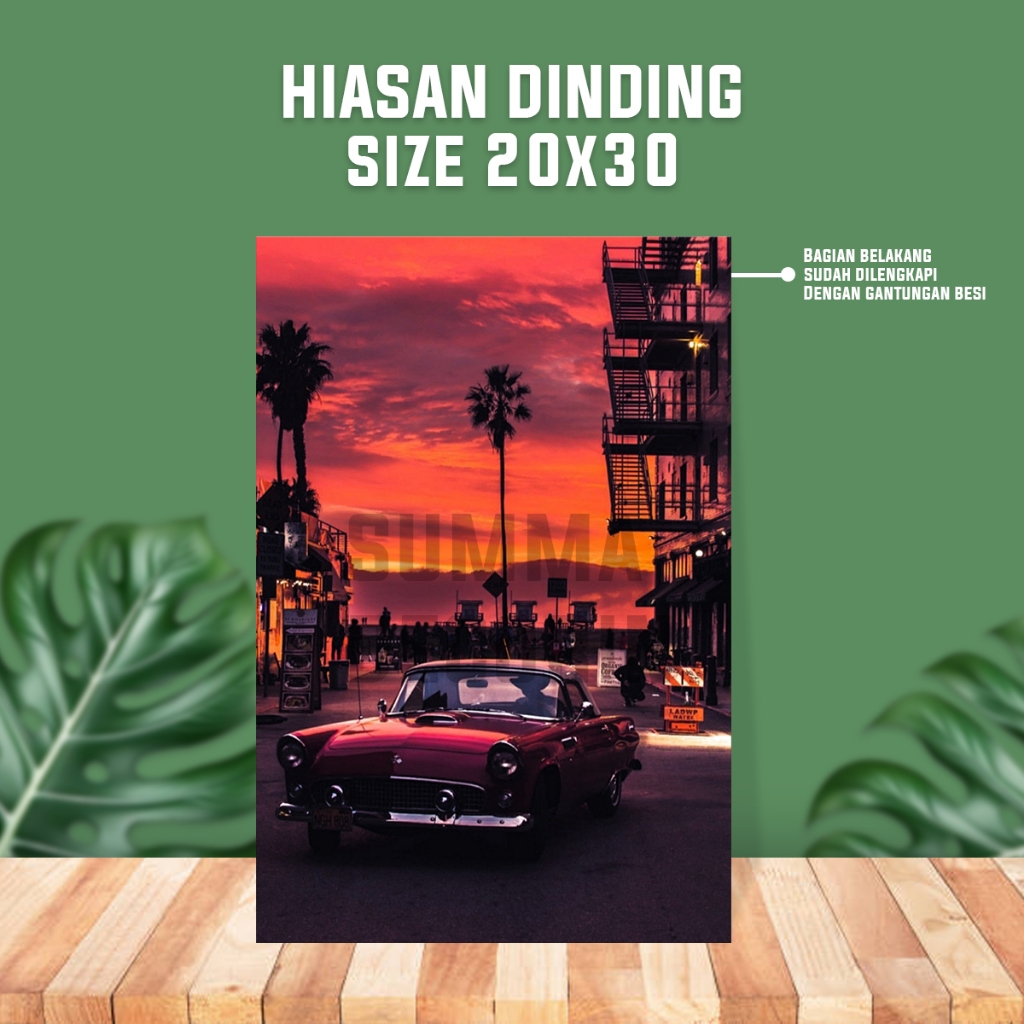 Hiasan Dinding Kamar Vintage - Dekorasi Kamar Tidur Cowok - Hiasan Kamar Anak Cowo - Mobil - Summa D