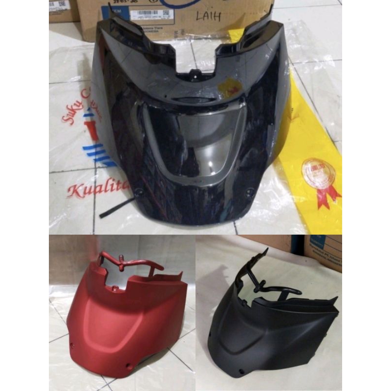 Cover Tengki  tengki Tutup Mesin Bawah Jok Honda Scoopy fi esp donat tahun 2017-2018-2019 warna hita