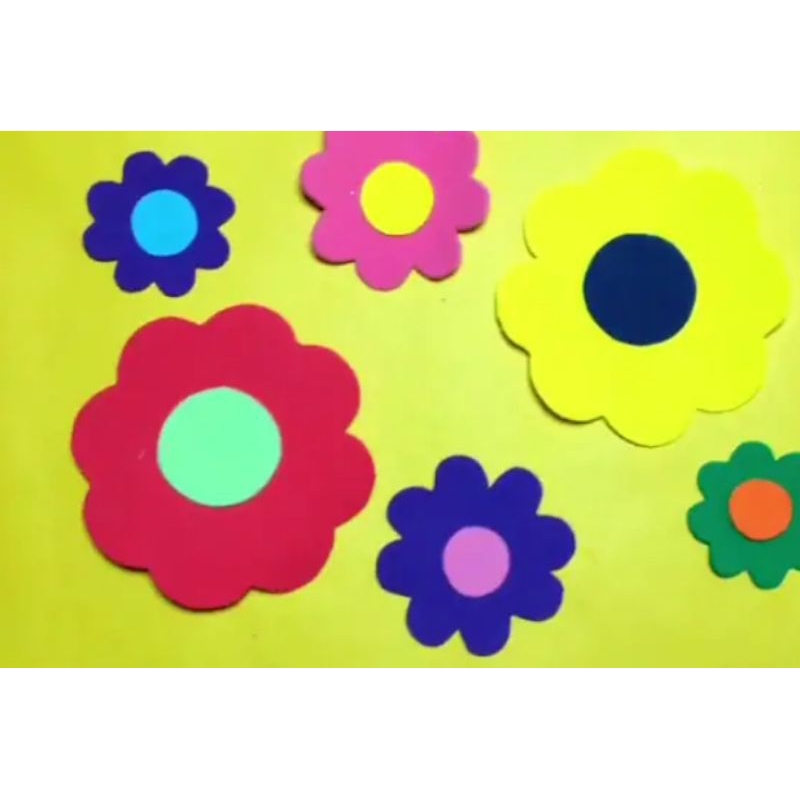 aplikasi bunga eva foam /hiasan dinding /hiasan kelas