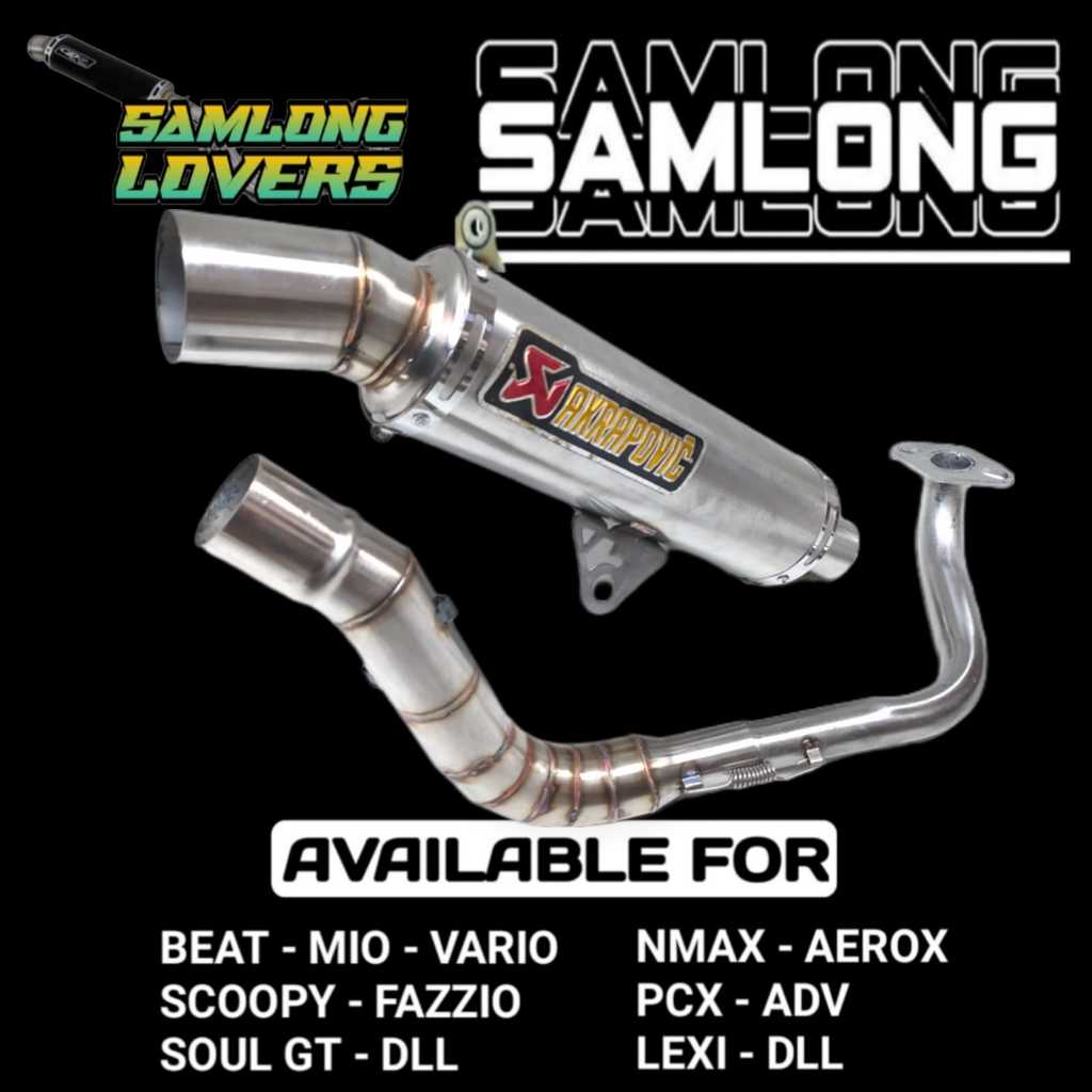 knalpot samlong akrapovic stainless/knalpot akrapovic/knalpot samlong/knalpot samlong beat karbu/kna
