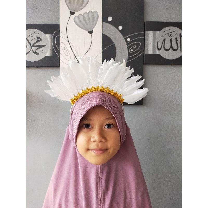 Bando Bulu/Mahkota bulu angsa putih