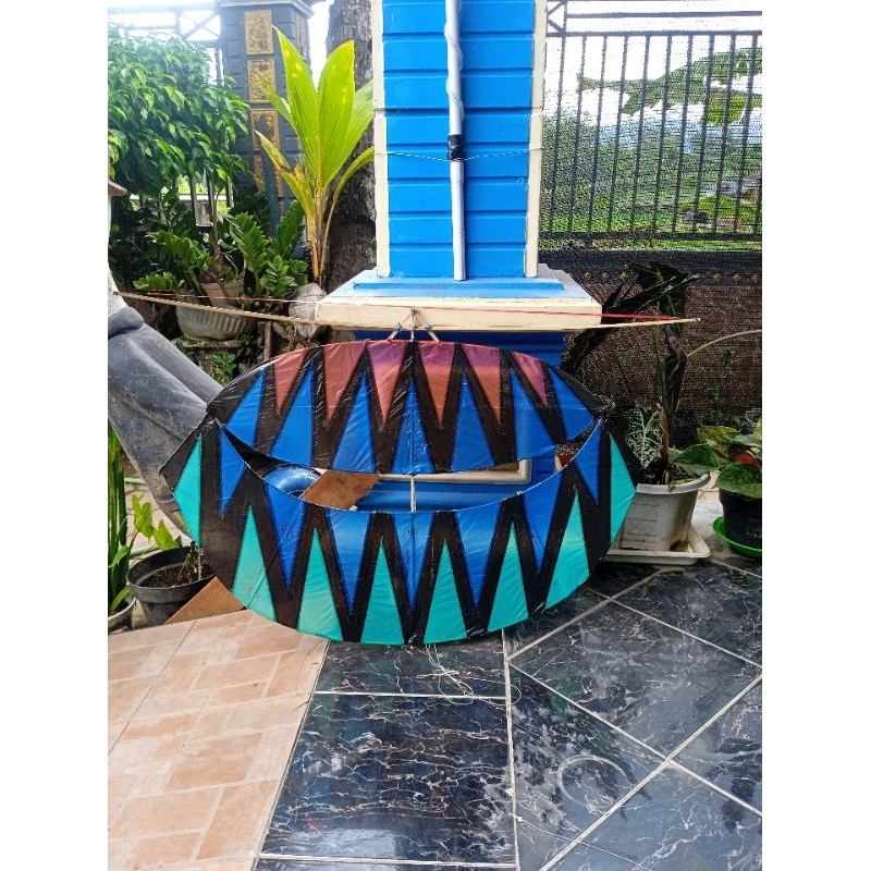Layangan Gapangan Pegon ceper 70 cm tanpa sendaren