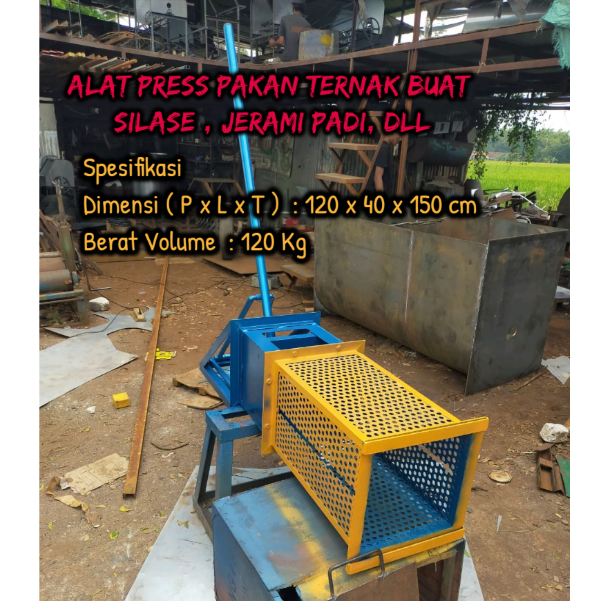 Alat press pakan ternak buat silase , jerami padi, dll