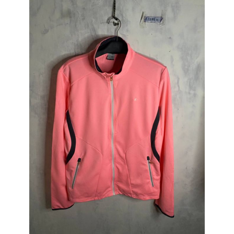 .JAKETT TRACKTOP BRAND LECAF WARNA PINK SIZE S fit M