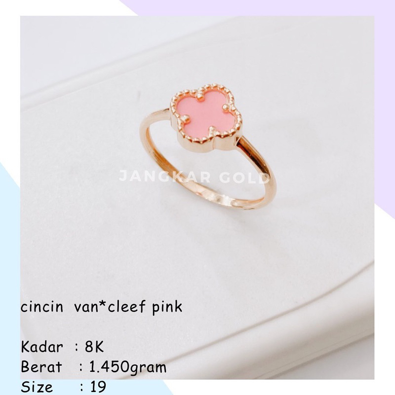 CINCIN VANCLEEF PINK 8K 1.450GR VC VCA VAN CLEEF
