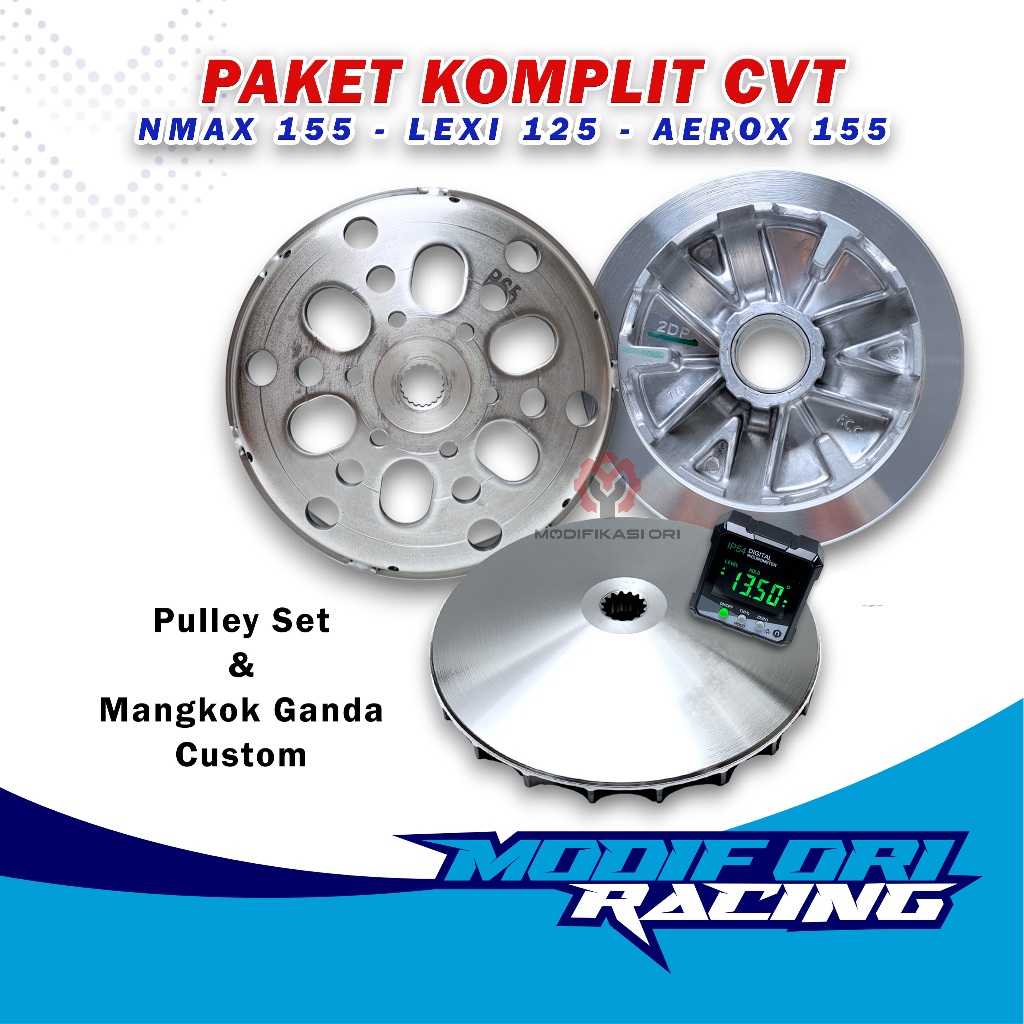 RK PAKET CVT FULL KOMPLIT NMAX 155 - UPGRADE CVT YAMAHA AEROX RACING ORI - VBELT RACING