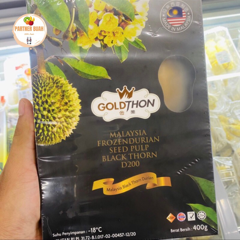 

Durian Black Thorn Malaysia GoldThon Super Enak Lezat 400 grm