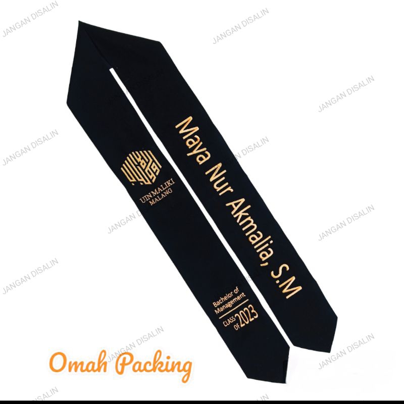 (ready 2 lapis) Selempang Wisuda Leher / Selempang Wisuda 2 sisi / Selempang wisuda Kalung / Selempa