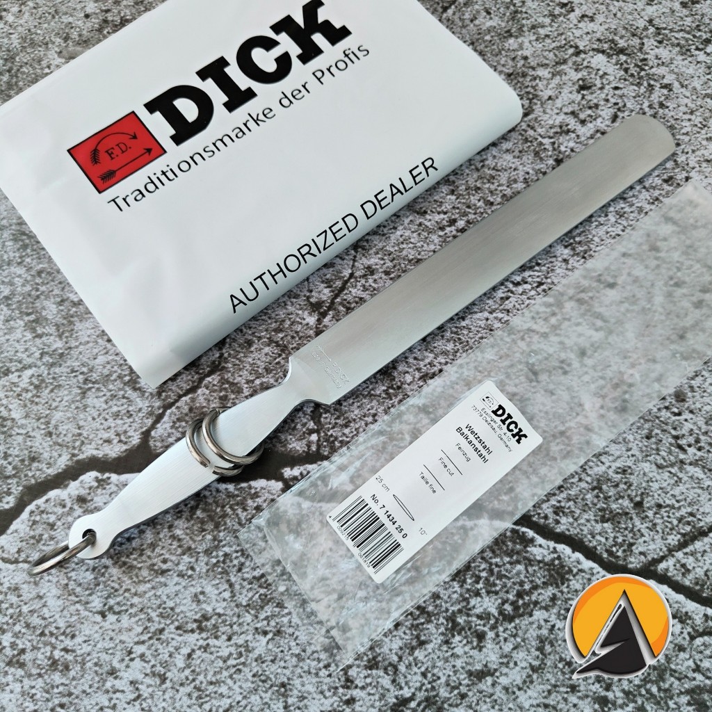 pengasah pisau sharpening balkan steel F.Dick fine cut original germany 25 cm 7.1434.25