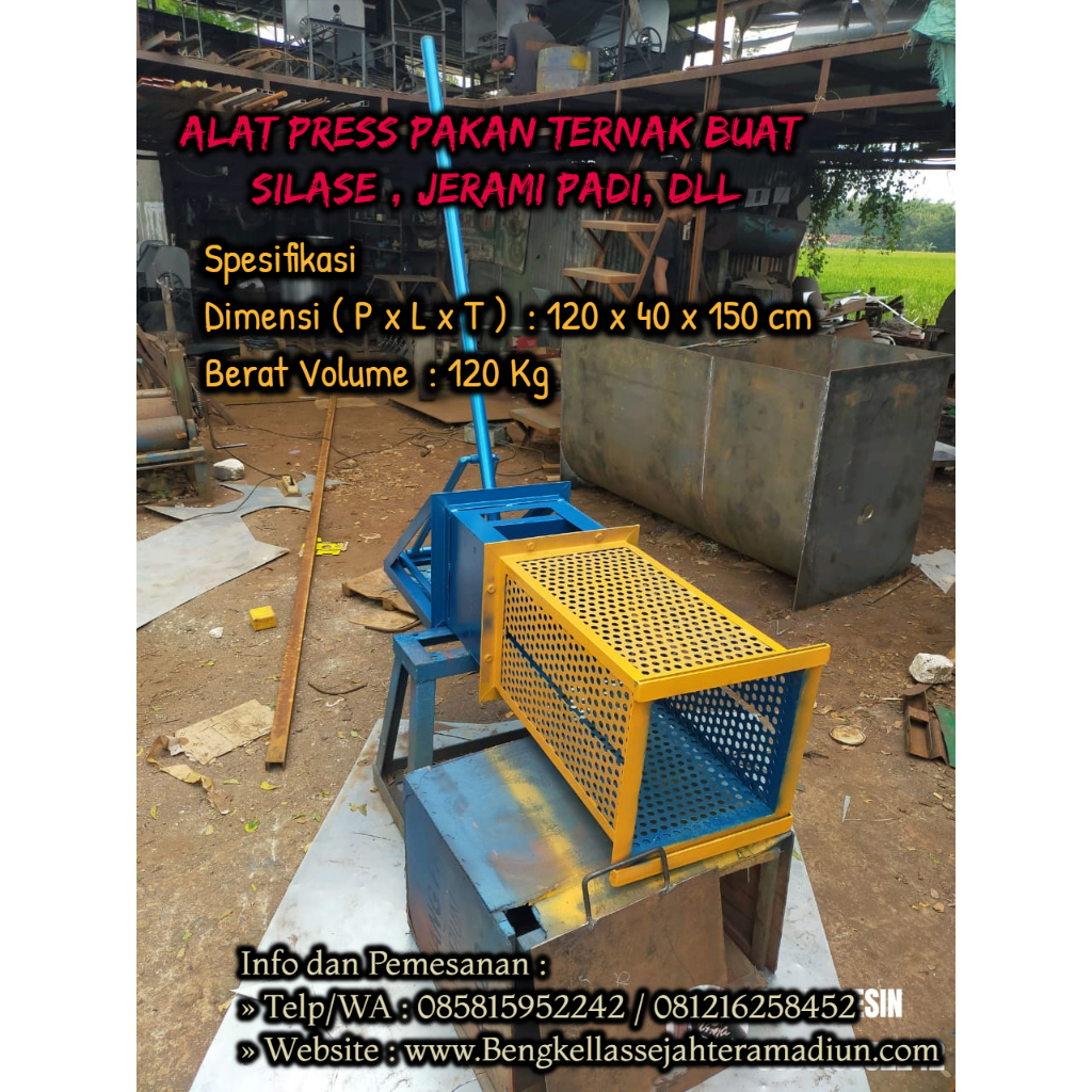 Alat press pakan ternak buat silase , jerami padi, dll