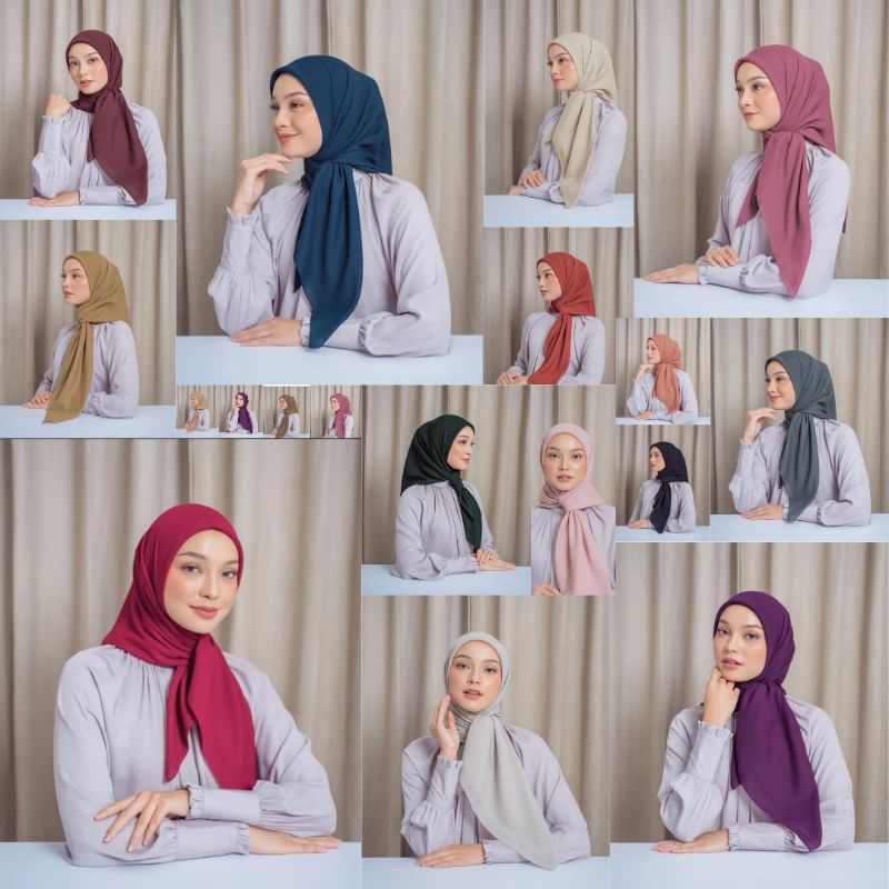 HL VOAL BLACK LABEL Heaven Lights Terbaru Jilbab Segiempat by Heaven Lights