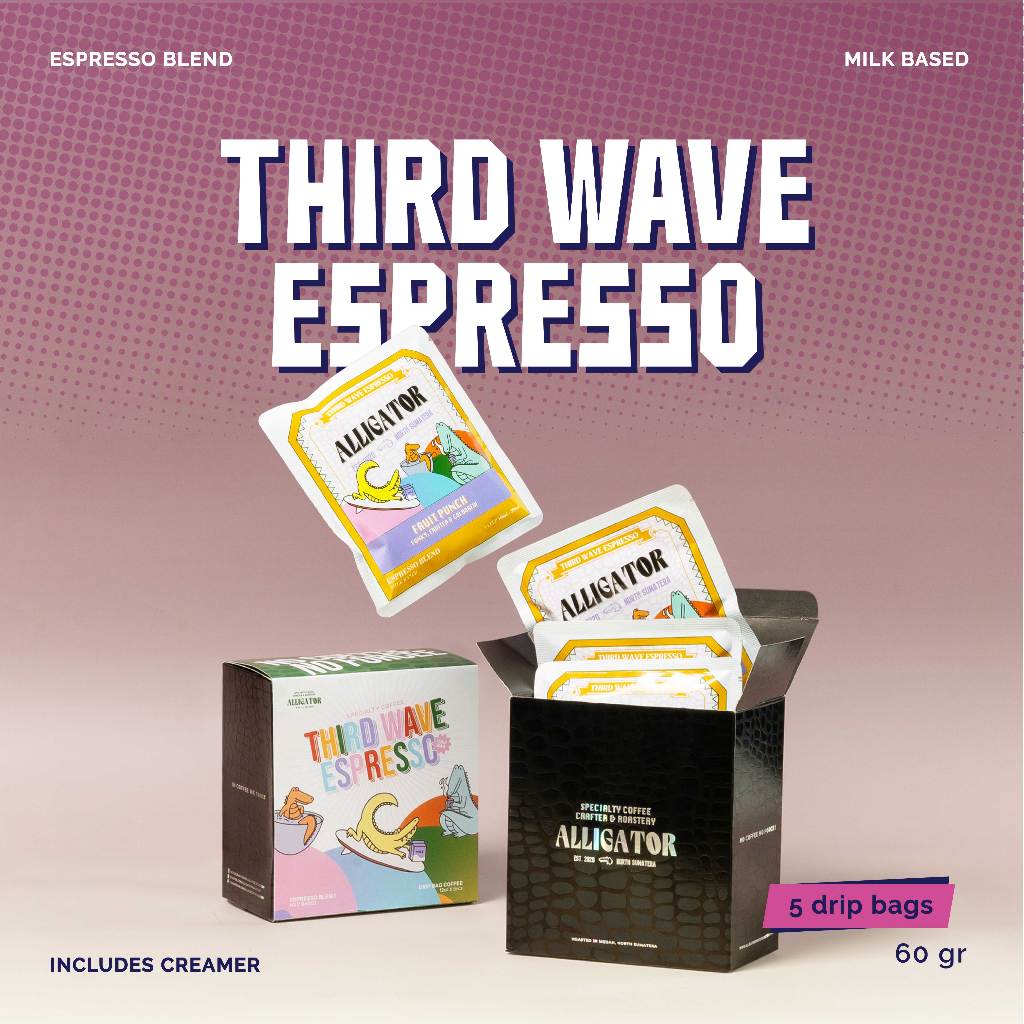 

Alligator Coffee Drip Bag - Third Wave Espresso (5 Circular Drip Bag)