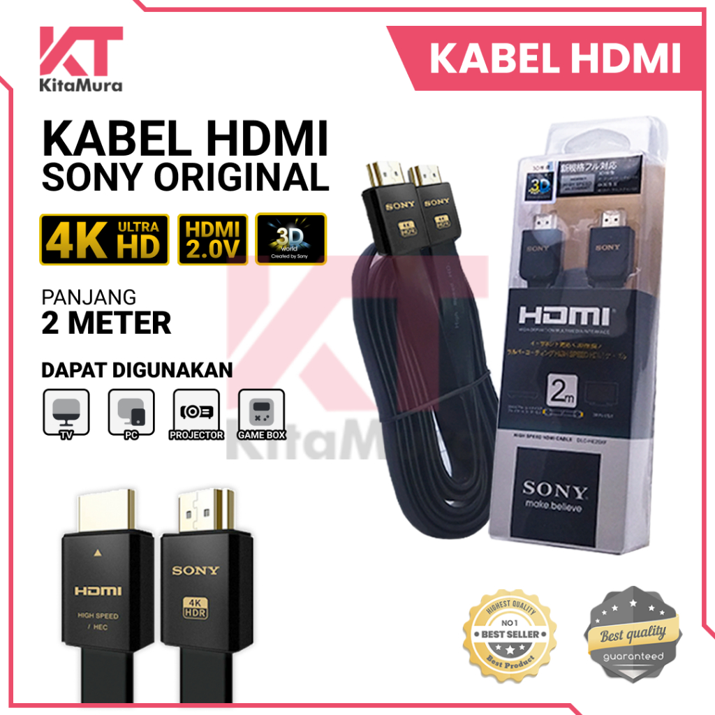 Kabel HD SONY 2M 4K Ultra HD || HD SONY Original 4K