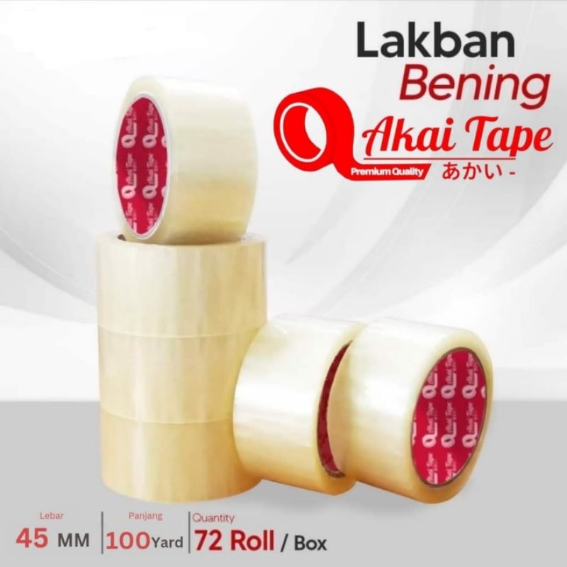 

Lakban Akaitape BENING dan COKLAT berbagai ukuran 45mm x 72y | 45mm x 90y | 45mm x 100y | 48mm x 90y | 48mm x 100y | 45mm x 200y Rekat anti putus