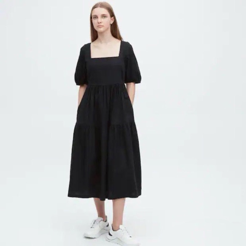 Dress Unq Volume Sleeve Shirring
